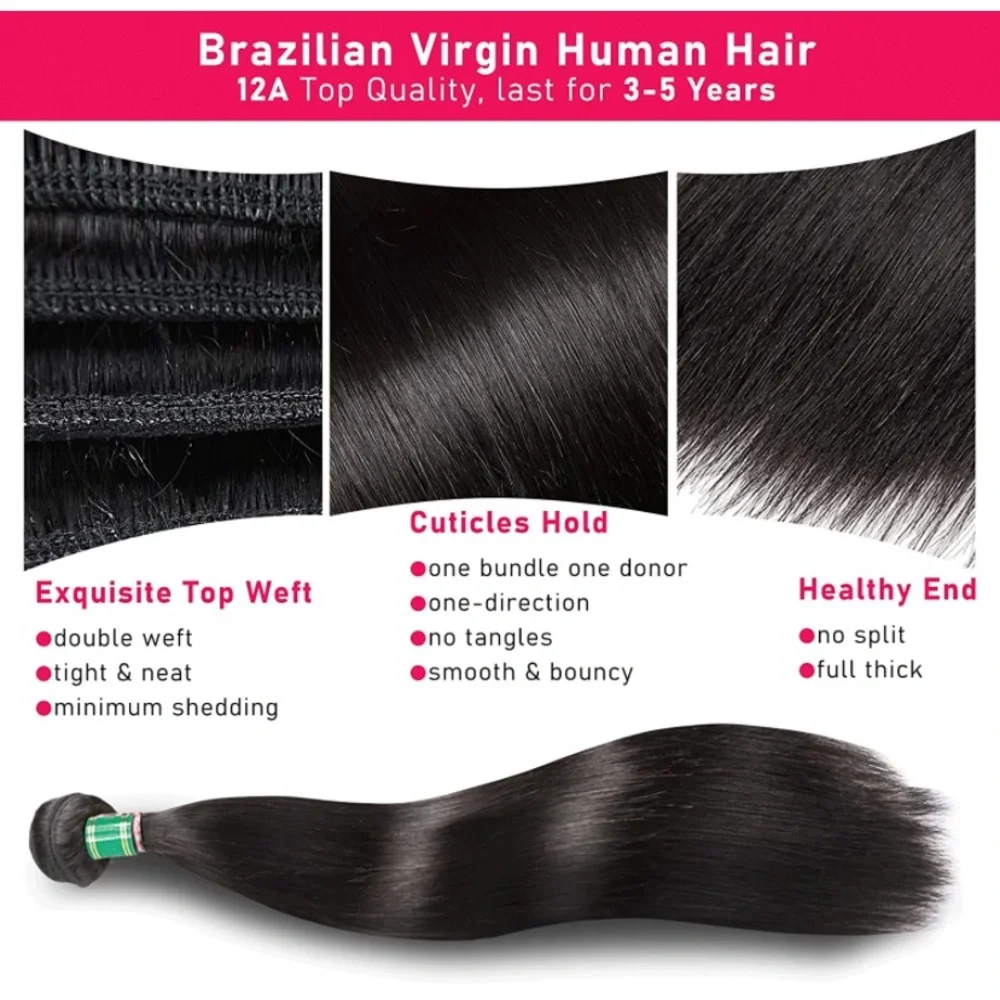 Human Hair Bundles 22 inches Body Wave/Straight top grade 12A Virgin Hair Bundle - Picture 1 of 10